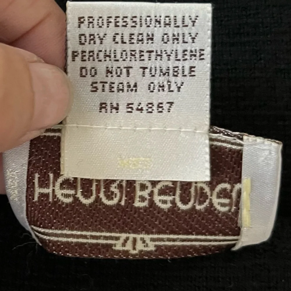 Henri Bendel 100% Extrafine Merino Wool Black Mini Dress size Small - Picture 4 of 4